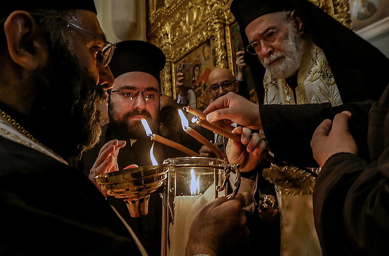 Orthodoxe Christen feiern Ostern