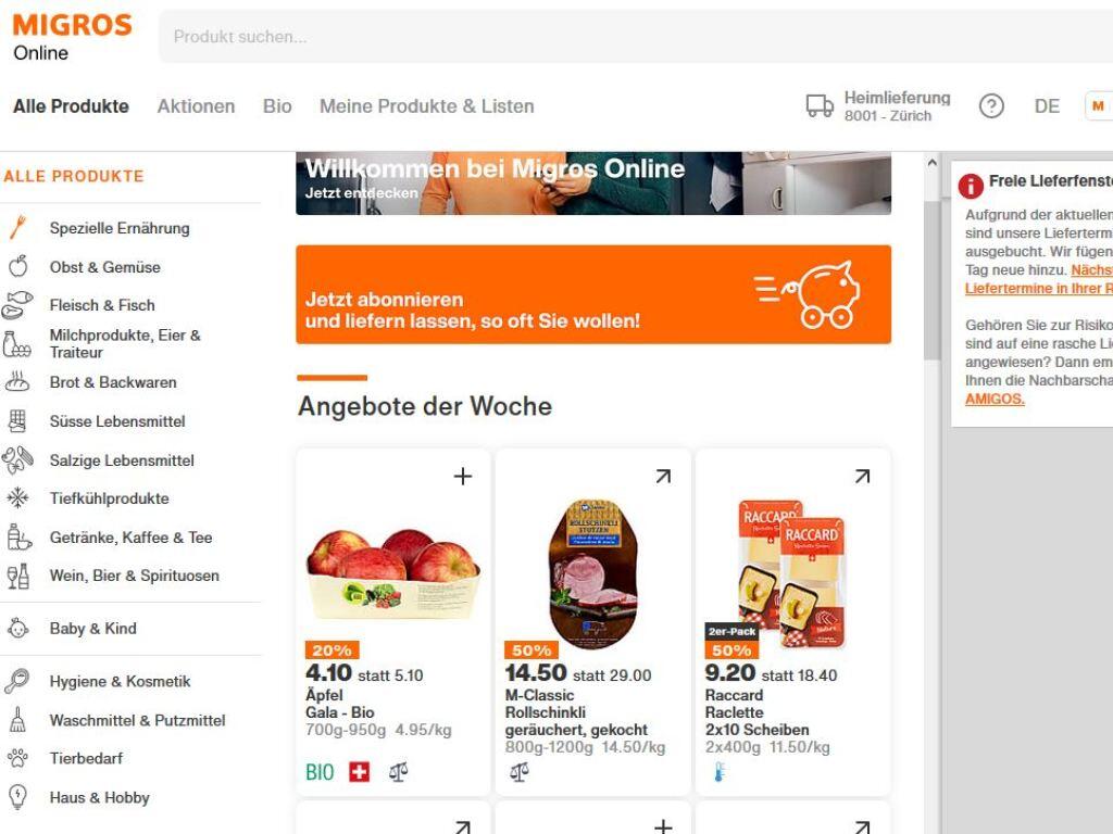 in Migros Online integriert Wirtschaft Bote der Urschweiz