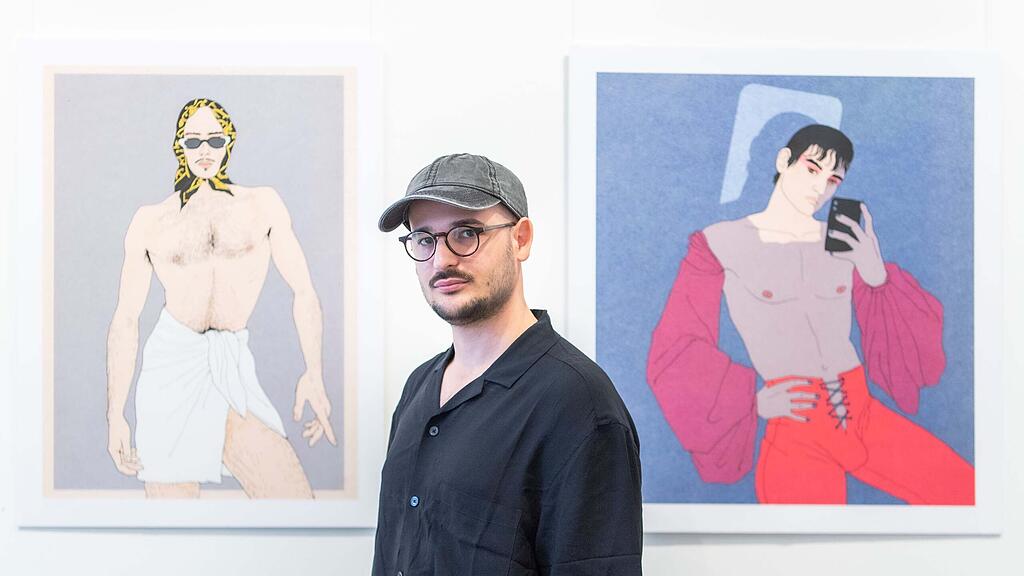 Der kubanische Künstler José Angel Nazabal stellt seine Werke in der