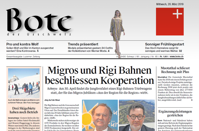 Der heutige «Bote» als GratisDownload