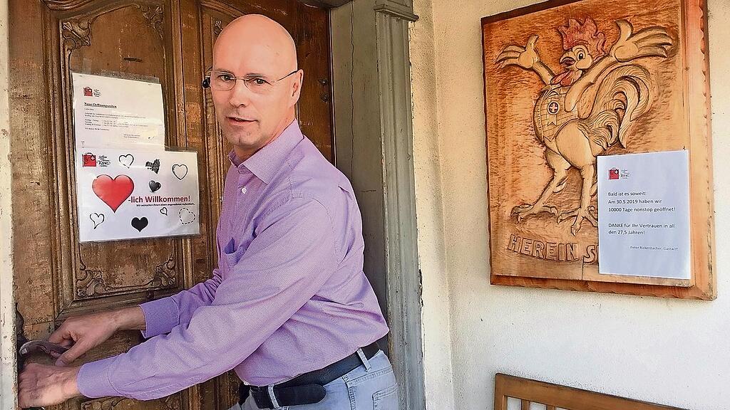 Peter Rickenbach Für ein paar Wochen wird Peter Rickenbacher noch die Türen zum Gasthaus ...