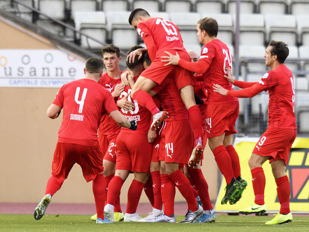 Vaduz verteidigt den 2. Platz Fussball Challenge League Bote der